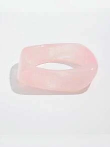 1pc Colorful Retro Exaggerated Square Resin Bracelet, Suitable For Daily, Party, Beach Wear