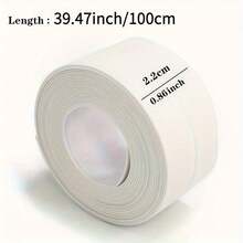 1 Roll Of Waterproof White PVC Self-Adhesive Tape -Perfect For Bathroom, Sink & Kitchen -Super Strong Stickiness! Home Bathroom Decor Summer Back To School - trắng - Xem 11