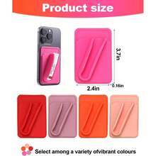 Lip Gloss Phone Case Holder 5 Pack, Silicone Lip Gloss Phone Card Holder Back For Cell Phones(Red) - Green - View 3