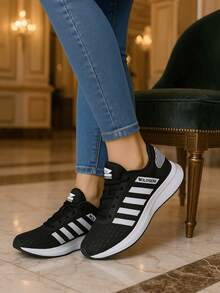 Cheap Men's Women's Casual Sports Shoes Comfortable Soft Gym Shoes Everyday Outdoor Gym And Fitness Shoes - 黑色 - 查看 2