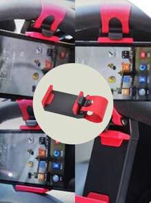 1pc Car Steering Wheel Phone Holder, Vehicle Mounted Phone Stand Compatible With IPhone, Android Phone, Gift For Birthday, Family, Friends Car Accessories Car Phone Holder