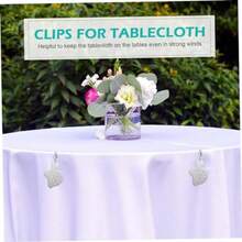 QY PRETYZOOM Stainless Steel Tablecloth Clips Taoge Table Cloth Holders Easy Install Fixator For Indoor Outdoor Use 2216 - as pic - View 4