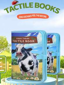 Libro táctil y sensorial para niños - Juguete educativo, libro de aprendizaje 3D y educación temprana cognitiva para niños y niñas, libro de tela para bebés y niños pequeños - Regalos para fiestas infantiles y útiles escolares para vacaciones