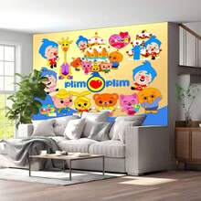 Cartoon P-Plim P-Plim Photography Backdrops Child Christmas Fireplace Decoration Background For Photo Studio