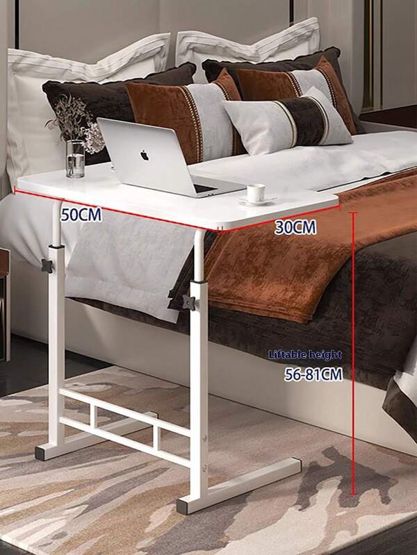 Adjustable Bedside Table - Multifunctional Laptop Desk For Students, Portable Study Table, Hospital Desk, Compact Computer Table For Bedroom/Dorm/Office Use