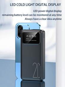 10000mAh High-Performance Powerbank Charger Compatible With Android/Apple Devices, With USB/Type-C/Micro USB Ports, LED Digital Display Screen, Suitable For Anniversary/Birthday/Christmas Gifts, Applicable For Various Phones/Tablets, K8 Outdoor Emergency Backup Battery Portable Power Bank