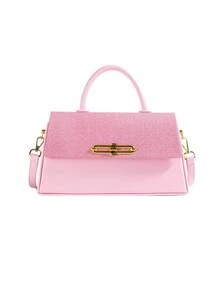 Fashionable, Simple, Fresh Color Matching, Exquisite Handbag, New Style, Classic, Versatile, Highly Attractive Messenger Bag, Niche, Versatile, Elegant Shoulder Bag, Suitable For Commuting, Shopping, Dating - Pink - View 7