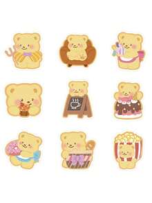 Butterbear Sticker Internet Celebrity Bear Cartoon Anime Figure Butter Bear Little Bear Image Stickers Manual DIY Puzzle Paster Mini-Game Waterproof Sticker Festival Gifts Party Gifts A Birthday Present Luggage Notebook Computer Mobile Phone Decoration Sticker New HOT Figures Water Bottle Stickers Games