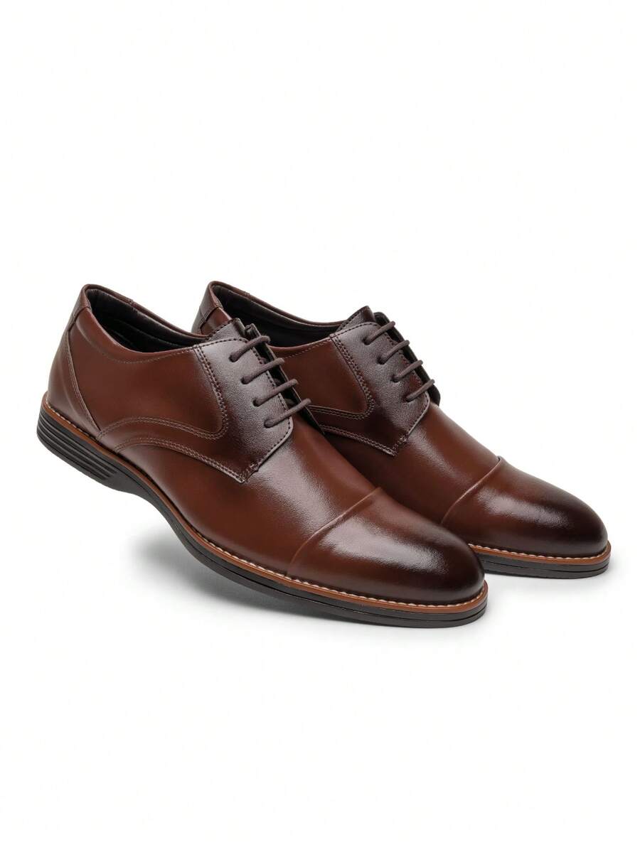 Men's Formal Oxford Shoes, Elegant, Casual Comfort - 棕色 - 查看 1