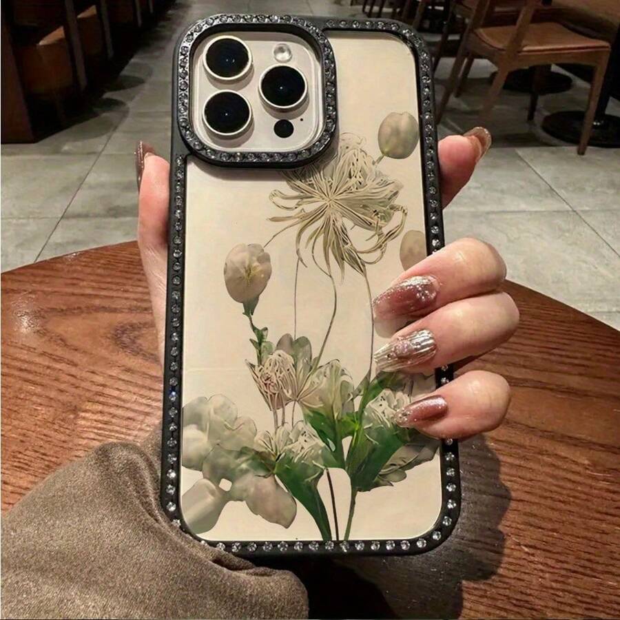 Funda para teléfono 1PC Teléfono Bling de doble cara, parte trasera dura suave a prueba de golpes, multicapa, TPU+PC, compatible 16/15/14/13/12/11 Pro/Plus - Negro - Ver 1