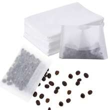 QY 100 Pcs Disposable Tea Bags For Loose Leaf Tea Tea Filter Bags Empty Loose Tea Sachet Bags Spice Bags For Cooking 2.75x4 Inch 2216 - 白色 - 查看 1