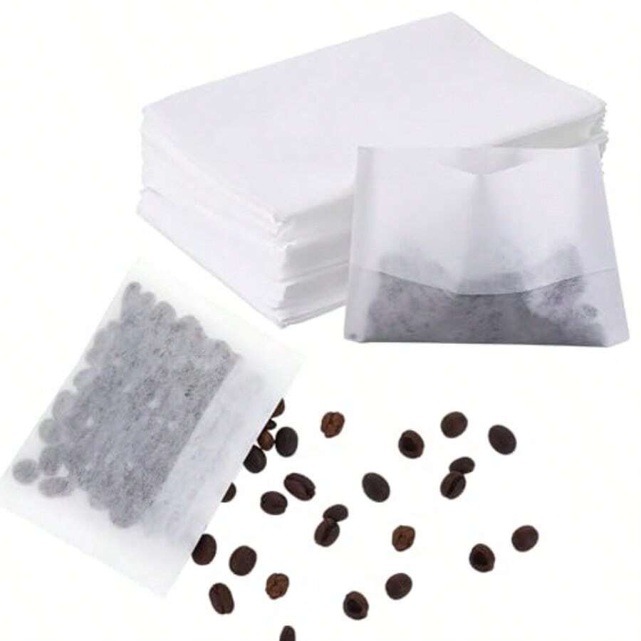 QY 100 Pcs Disposable Tea Bags For Loose Leaf Tea Tea Filter Bags Empty Loose Tea Sachet Bags Spice Bags For Cooking 2.75x4 Inch 2216 - 白色 - 查看 1