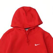 Nike 男裝運動休閒加絨連帽寬鬆套頭衫衛衣 - 紅色 - 查看 4