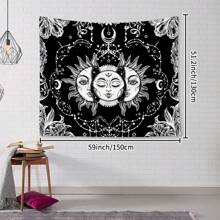 1 Stück Digital bedruckter Wandbehang aus Polyester mit Sonnengottmuster, Halloween Wandbehang, geeignet für Wohnzimmer, Schlafzimmer Wanddekoration, Camping Dekoration, Ganzjahreswandbehang