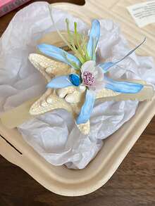 1 件时尚百搭梦幻甜美海星海滩装饰花朵发夹，适合夏威夷派对、日常使用和礼物，适合驾驶、聚会、度假、外出、学校穿着，是送给女孩和最好的朋友的绝佳礼物，发饰女士爪夹秋季配饰秋冬