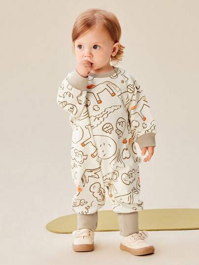 mini bala 新生儿连体衣柔软可爱连体衣亲肤连体衣