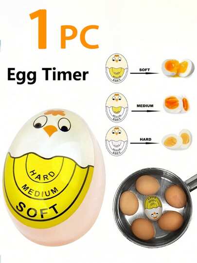 1pc Egg Timer, Color Changing Egg Timer - Precise Measurement Of Boiling Time, Food Safety Timing Tool, Cook Perfect Eggs, Convenient For Restaurants, Sensitive Indicator Shows Egg Doneness, Color Changing Indicator Notifies When Egg Is Cooked, Suitable For Home, Dorm, Color Changing Kitchen Gadget
