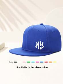 Mũ lưỡi trai unisex in họa tiết NY, kiểu dáng thường ngày, có khóa điều chỉnh, vành bằng, phong cách hip hop, thích hợp cho du lịch, nghỉ mát, thể thao, bãi biển, trường học, du thuyền, phong cách Y2K, món quà Giáng sinh tuyệt vời nhất. - Kim 400 nhiều màu - Xem 3