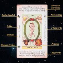 Fofeadm Tarot Cards With Guide Book &Amp; Linen Carry Bag, 78 Classic Original Tarot Cards Deck Fortune Telling Game With Meanings On Them For Beginners To Expert - White Tarot Cards - 查看 3