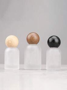 1件套30毫升/1盎司圆形木纹球形香水瓶，防漏可重复使用便携式旅行替代香水瓶，玻璃喷雾瓶，香水瓶，空瓶，木纹香水瓶。瓶身磨砂玻璃。木纹随机。假期旅行必备香水可重复填充旅行瓶 - 彩色 - 查看 5