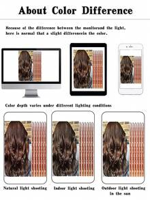 仙女闪光发片 全息闪光发片 耐热闪亮发丝亮片 圣诞新年派对 - 棕色 - 查看 5