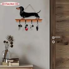 1 pièce Crochet mural en bois de style vintage avec thème teckel, convient pour l'entrée, le bureau ou le salon, cadeau parfait pour les amateurs d'animaux, accessoire de décoration d'intérieur | Design de chien de travail | Décoration murale en bois