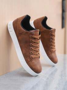 Men's Breathable Casual Fashion Summer Shoes, High Quality Brown Sneakers, Comfortable Business Casual Shoes, Suitable For Teen Summer Casual Or Outdoor Athletic Or Vacation Travel Or Graduation Gifts Or Birthday Dress Accessories 2000s Style Valentine's Day Ideas