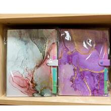 Stylish Funky File Organizer With 5 Pockets And 16 Labels, Natural Marble Expanding File Folder, Make Your Study, Life And Work Be Different - 8 Patterns Optional Back To School,Back To School,School Supplies