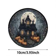 1套/4件/6件：万圣节鬼屋图案硅藻泥杯垫、花卉咖啡杯垫、居家和餐厅多场合装饰、日常礼品、餐桌装饰、日常装饰、主题派对装饰 - 彩色 - 查看 4