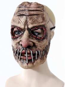 Maschera da clown di Ognissanti, copricapo, maschera di lattice per mascherata orrore, con sangue che si espande