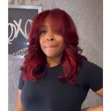 250% Density 99j Body Wave Wig13x4 Body Wave Human Hair Wig HD Lace Front Wigs Short Bob Wig For Women Burgundy Color - S99J - 查看 10