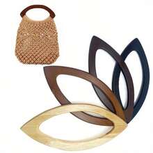 1pc Wooden Handbag Handle Accessory For Sewing, Crochet, Knitting Bag Crafts Replacement Handle Strap - Beige - View 1