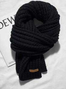 1 Stück gestrickter Schal für Frauen, vielseitiger, dicker warmer Schal, hochwertige unisex Halswärmerin mit zufälligen Logos, geeignet für Herbst/Winter