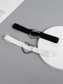 1 件黑色心形弹性吊袜带，简约哥特式大腿链首饰配件情人节 - 彩色 - 查看 4