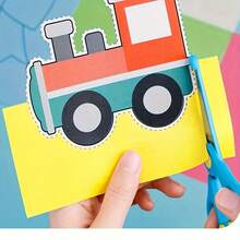Kit de manualidades de corte de papel para niños con tijeras, para cortar papel, manualidades de papel y desarrollo de habilidades motoras finas - Multicolor - Ver 7