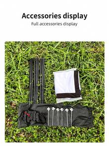 GAINVANE Outdoor Canopy Pole Projection Screen Simple Projector Screen Vertical Pole+Ground Nail+Wind Rope Suitable For Outdoor Camping, Team Building, Gatherings, Easy To Carry - White - View 6
