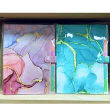 Stylish Funky File Organizer With 5 Pockets And 16 Labels, Natural Marble Expanding File Folder, Make Your Study, Life And Work Be Different - 8 Patterns Optional Back To School,Back To School,School Supplies