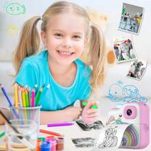 Instant Print Camera For Kids, Christmas Birthday Gift For 6 7 8 9 10 Years Old Girls, Kids Camera Instant Print, Portable Travel Camera Toy For 3-12 Years Old Girls, Fun & Educational Toy For Boys & Girls