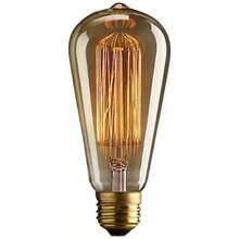 Kit 3 Lâmpadas Filamento De Carbono Retrô St64 40w Vintage para decoração Dimerizavel - Entrada do Brasil (220V) - Visão 5