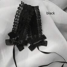1pc Bowknot Bohemian Polyester Lolita Lace Headband, Versatile Lolita Lace Headband, Sweet Headband Accessory; 5pcs Japanese School Girl/Magical Girl Sakura Xie'Anran Style Hair Clips; 1 Pair Handmade Cute Japanese Angel Wings Hair Clips, Crystal Bowknot Decor Hair Clips - Bow Headdress - View 9