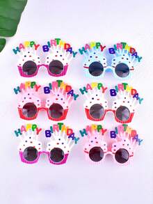 1 套派对道具 - 眼镜、趣味蛋糕和引言主题派对眼镜，适合拍照、派对、聚会、搞笑自拍道具、生日太阳镜 - 粉色 - 查看 8