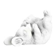ORIZZONTE Portabotellas decorativo con forma de conejo de estilo divertido: portabotellas, diseño irónico para cocina, mesa, bar o regalo original para amantes del vino, 27 * 11,9 * 16,3 cm, 100 % fabricado en Italia. - Blanco - Ver 4