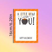 5pcs "A Little Brew Just For You" Gift Card Holders, Halloween Happy Coffee Gift Card Holders - Multicolor - View 2