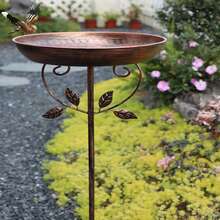 1pc Leaf Bird Bath Tub, Blended With Outdoor Landscape, Suitable For Garden, Yard, Patio, Easy Installation, Convenient Use, Easy To Clean, Suitable For Garden, Yard, Lawn Decor, Ideal For Bird Lovers