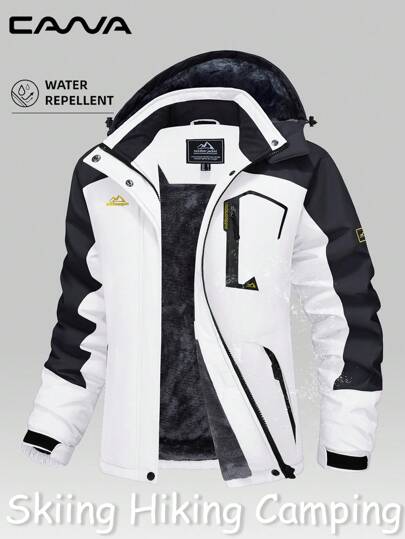 Cavva Damvinterjacka Vattentät Vindtät Huva Termofodrad Varm Snö Skidåkning Jacka Vandring Camping Berg Regn Vindjacka, Skidåkning