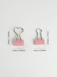 Kẹp bìa hình trái tim các loại, kẹp bìa đầu phẳng các loại, dùng để sắp xếp giấy tờ, ghi chú, ảnh và tài liệu - Đồ dùng văn phòng, gia đình, trường học và thủ công, phần thưởng khi trở lại trường, v.v. - Nhiều màu - Xem 10