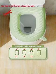 1pc Waterproof Warm Toilet Seat Cover, Bathroom Accessories, Universal Toilet Bowl Lid, Portable Home Use For Winter - Multicolor - View 10