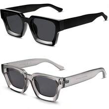 2 piezas - Negro + Gris transparente