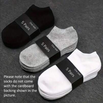 Sports Outdoor 1/5/10 Pairs Of Basic Ankle Socks, Soft And Lightweight, Versatile Low-Cut Socks, Suitable For Various Occasions Such As Casual, Travel, Sports, Outdoor Camping, Etc.