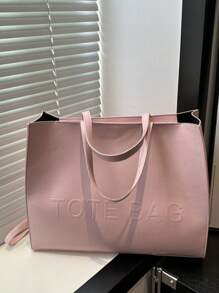 1 buc. Rucsac de umăr pentru femei, din piele PU, impermeabil, de mare capacitate, stil business casual, de culoare solidă, potrivit pentru fete, doamne, studente, nou-veniți și lucrători cu gulere albe, foarte potrivit pentru muncă, afaceri, naveta, școală.